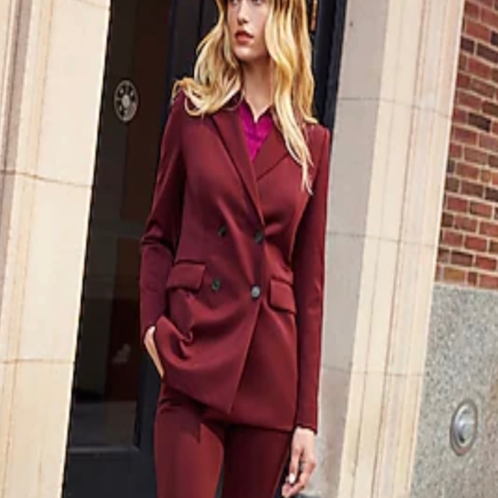 Express Supersoft Double Knit Double Breasted Blazer